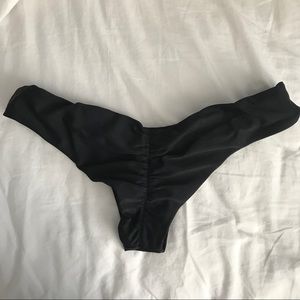 Black cheeky bikini bottoms